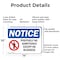 Signmission Positively No Admittance Except On Business OSHA Notice Sign, Aluminum, 14in W x 10in L, 2PK OS-2PACK-NS-A-1014-L-16392 - alternate 7